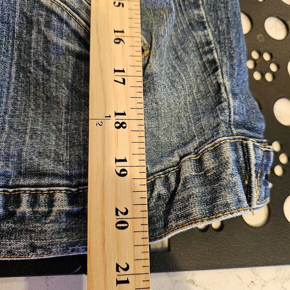 Levi Strauss Womens Signature Jean Jacket Size Small 4/6 Adjustable Waist - Picture 6 of 6